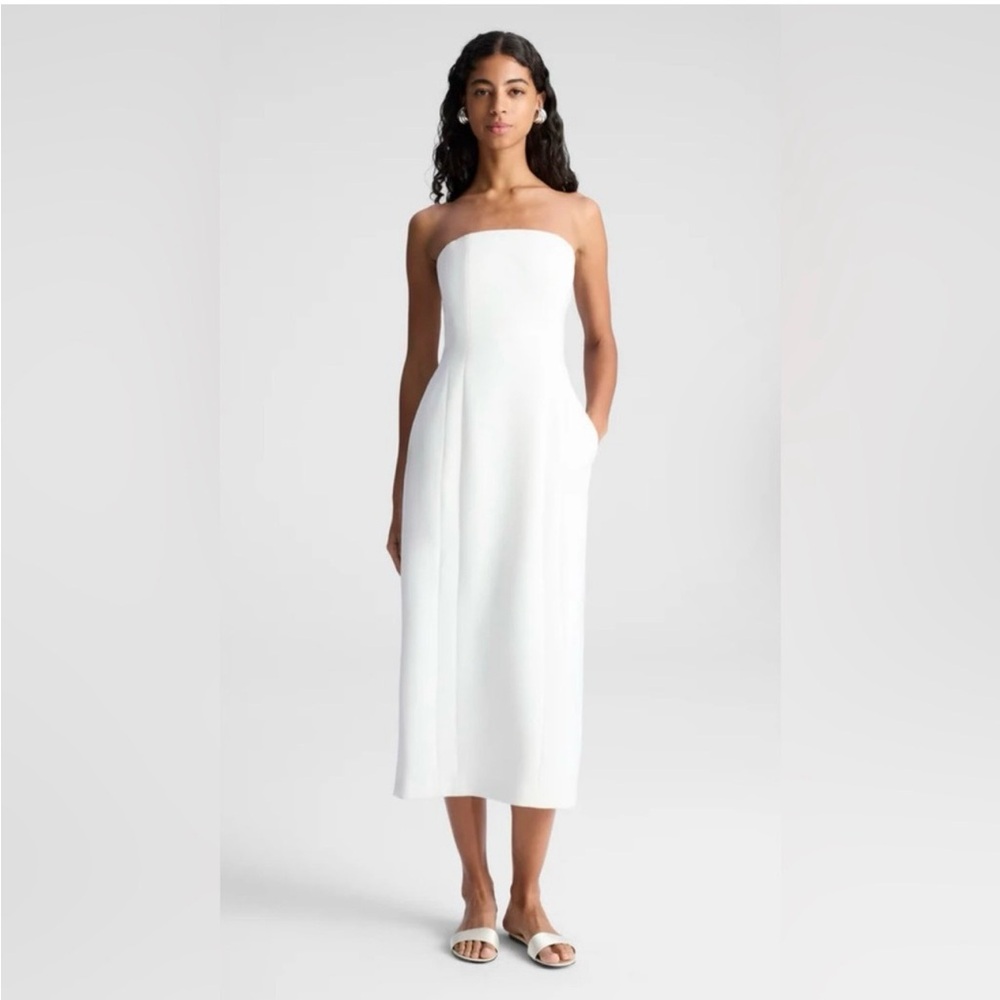 Strapless White Midi Dress ALC NWT